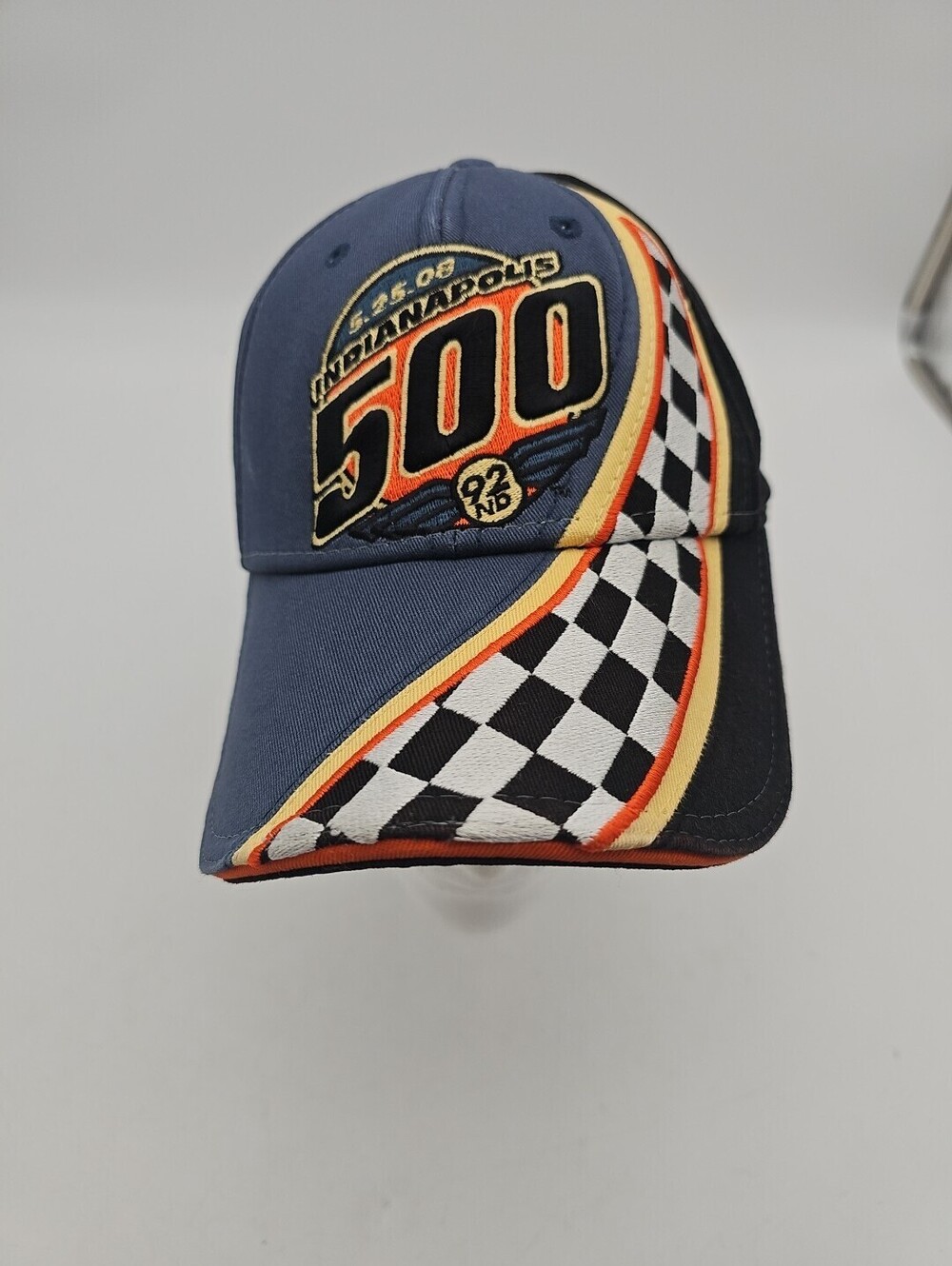 Indiana Jones 2008 92nd NASCAR Indianapolis 500 Cap Hat Snapback Orange Black
